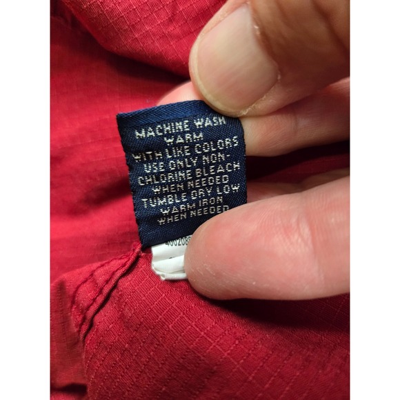 Magellan Sportswear Red Short Sleeve Button Down Shirt Mens Casual Medium - Picture 8 of 12